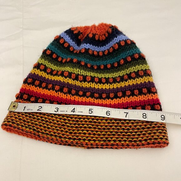 Hand Knitted Alpaca Wool Beanie Hat - Picture 4 of 6